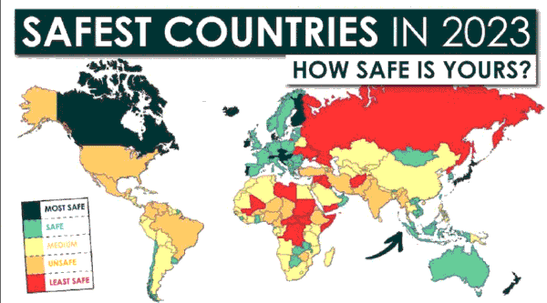 Global map country safety graph